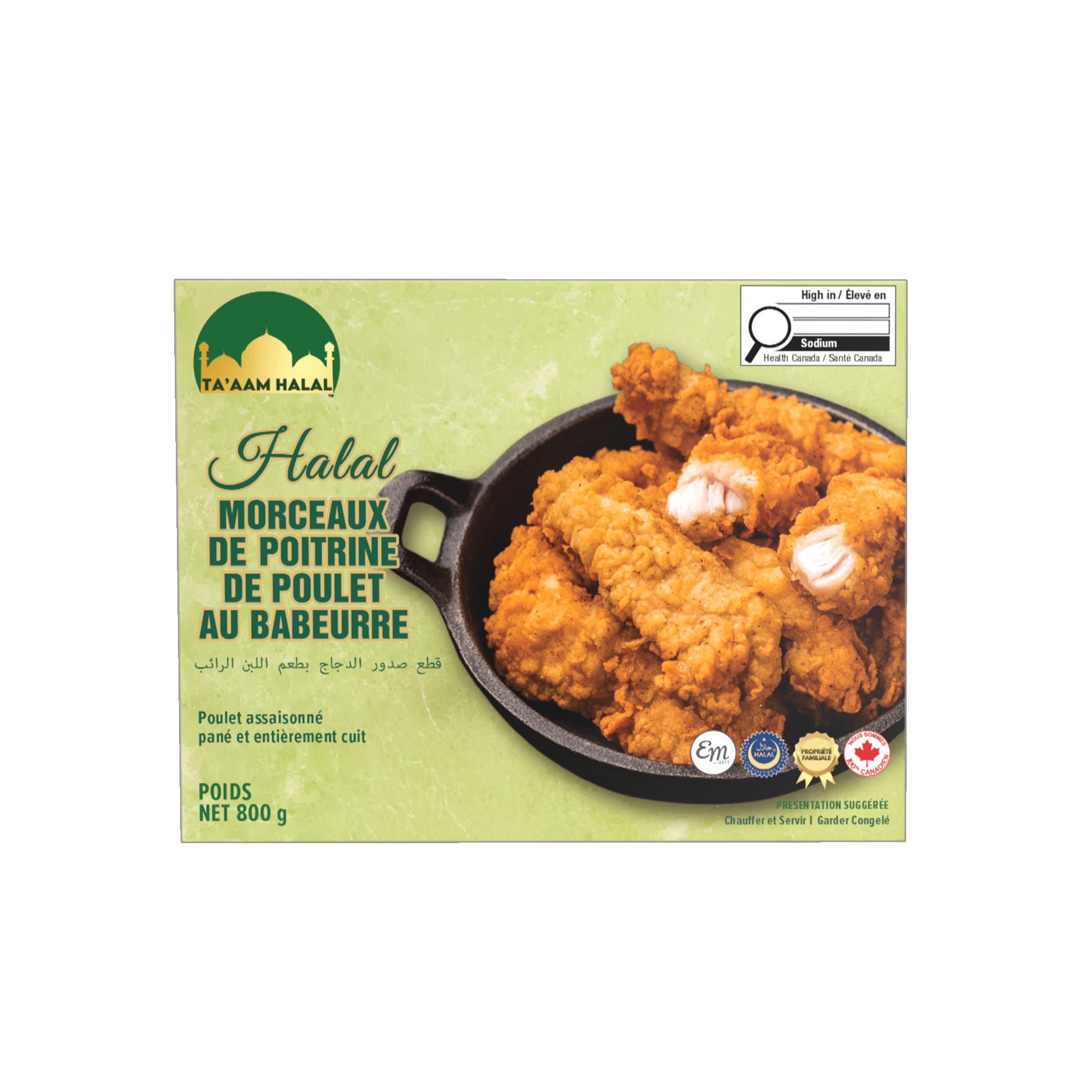 Ta’aam Halal Buttermilk Chicken Breast Pieces — front french