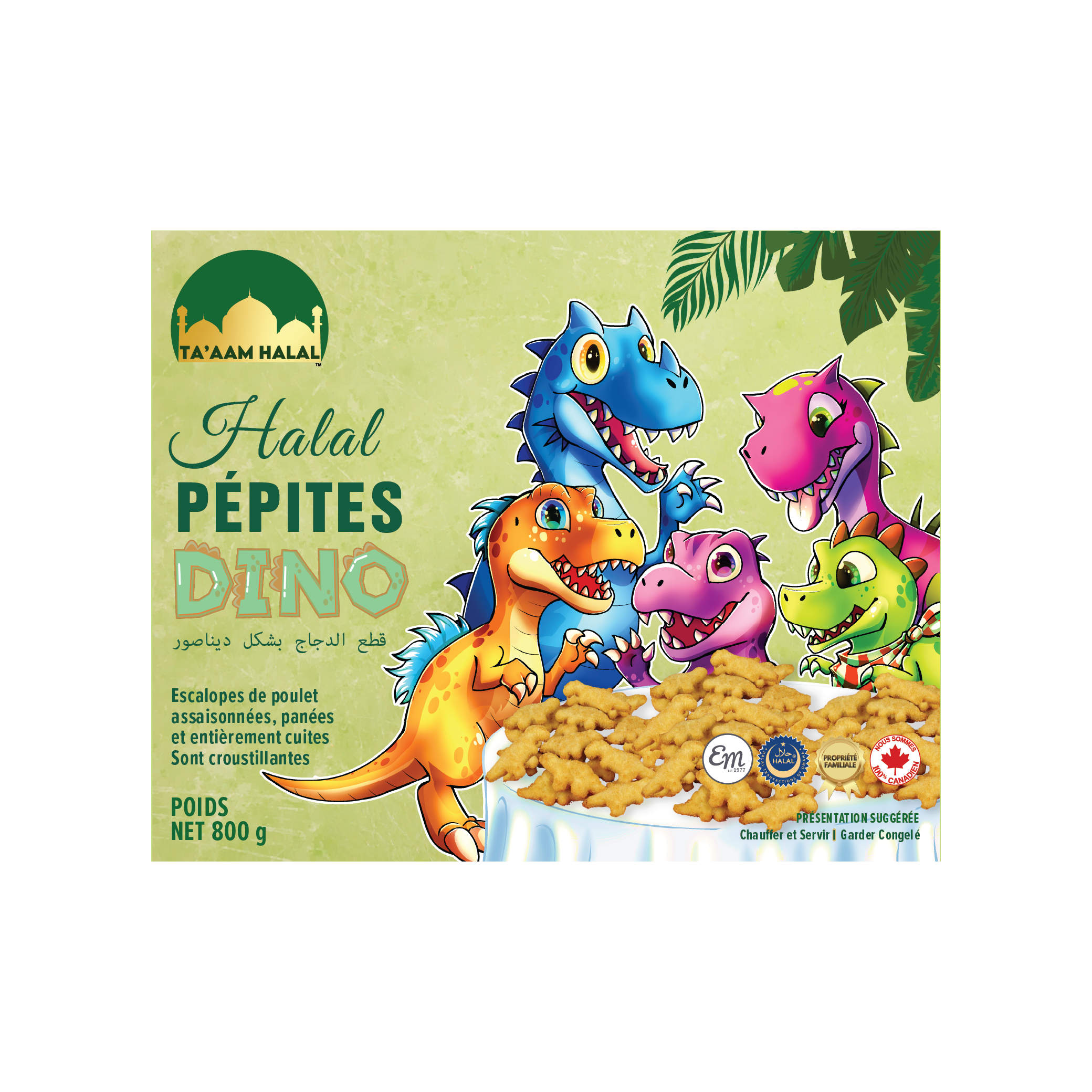 Ta’aam Halal Dino Chicken Nuggets — front french