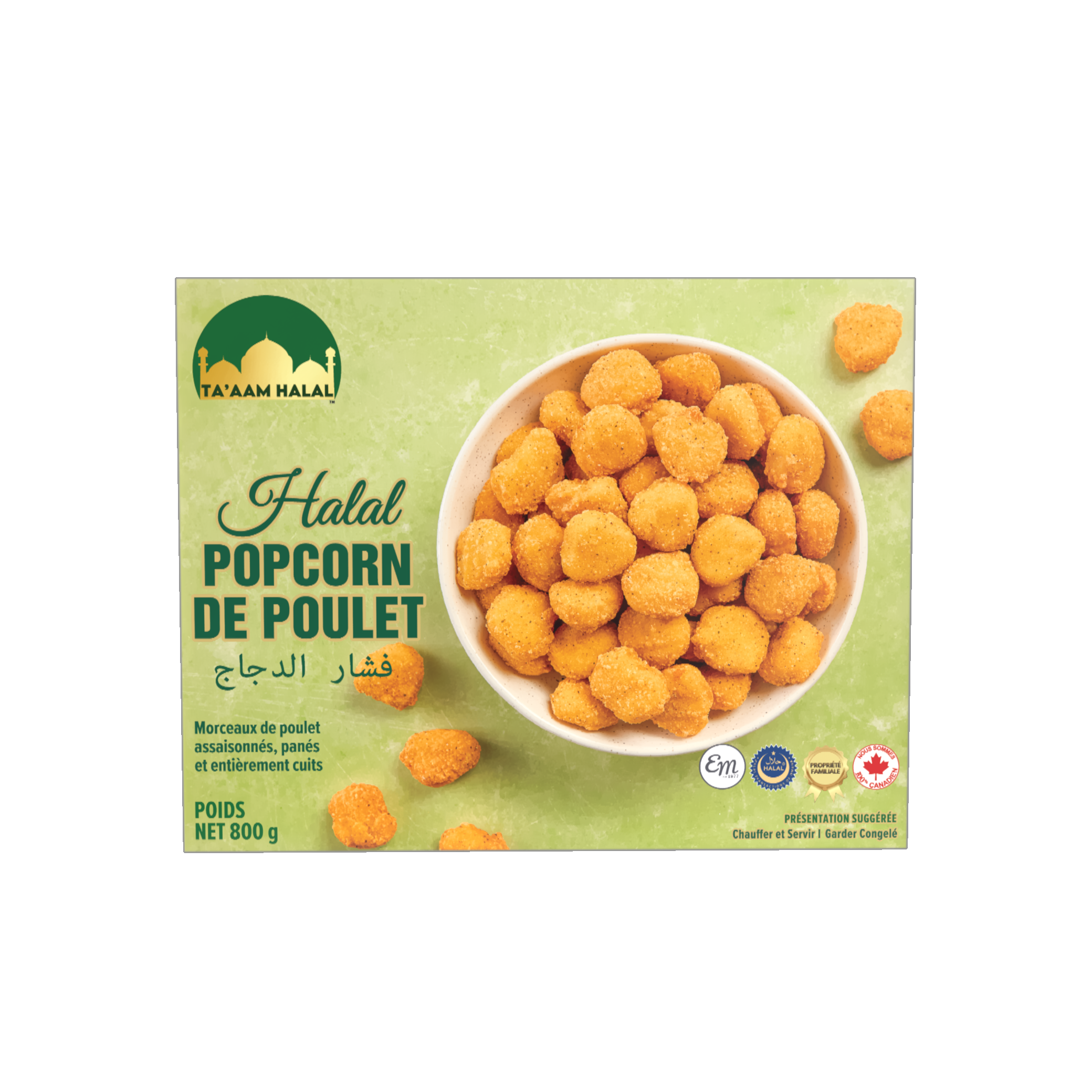 Ta’aam Halal Popcorn Chicken — front french