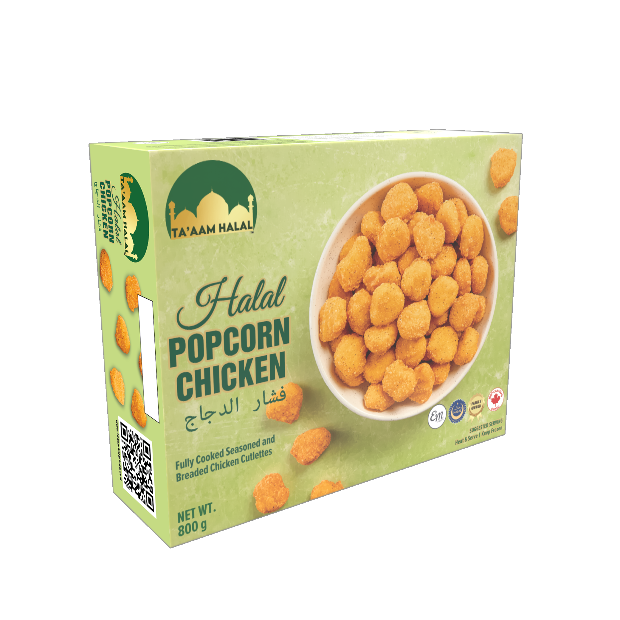 Ta’aam Halal Popcorn Chicken — right english