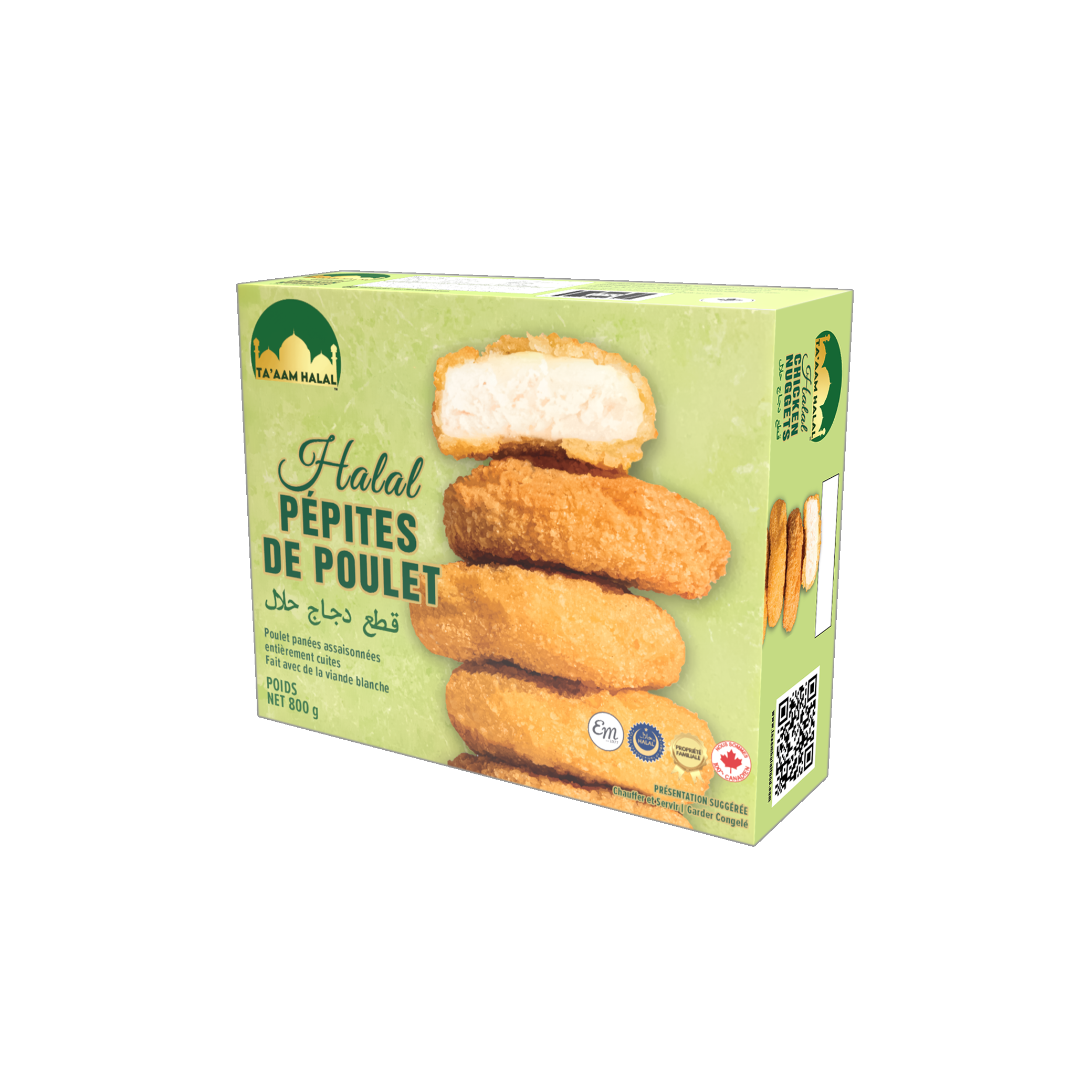 Ta’aam Halal Chicken Nuggets — left french