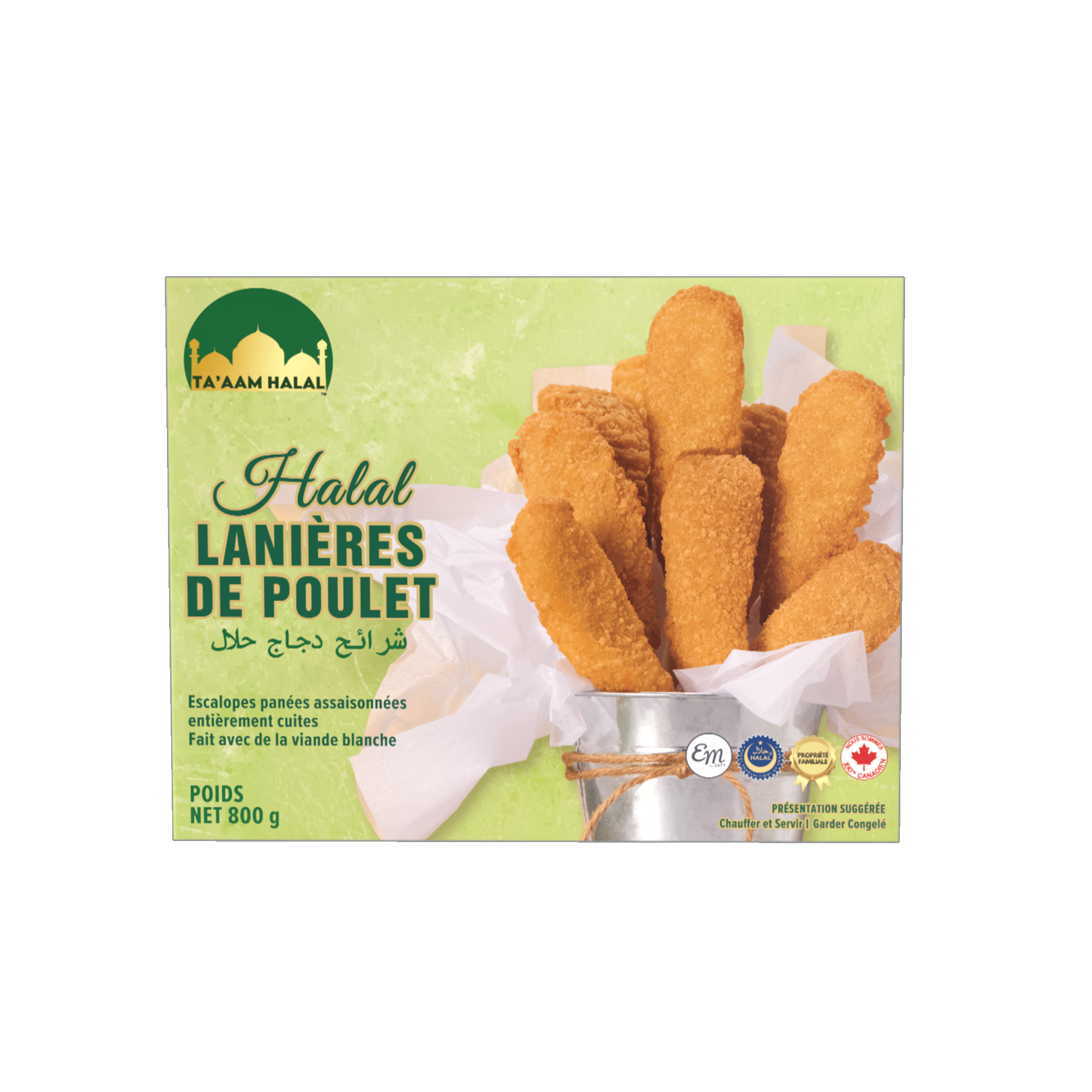 Ta’aam Halal Chicken Strips — front french