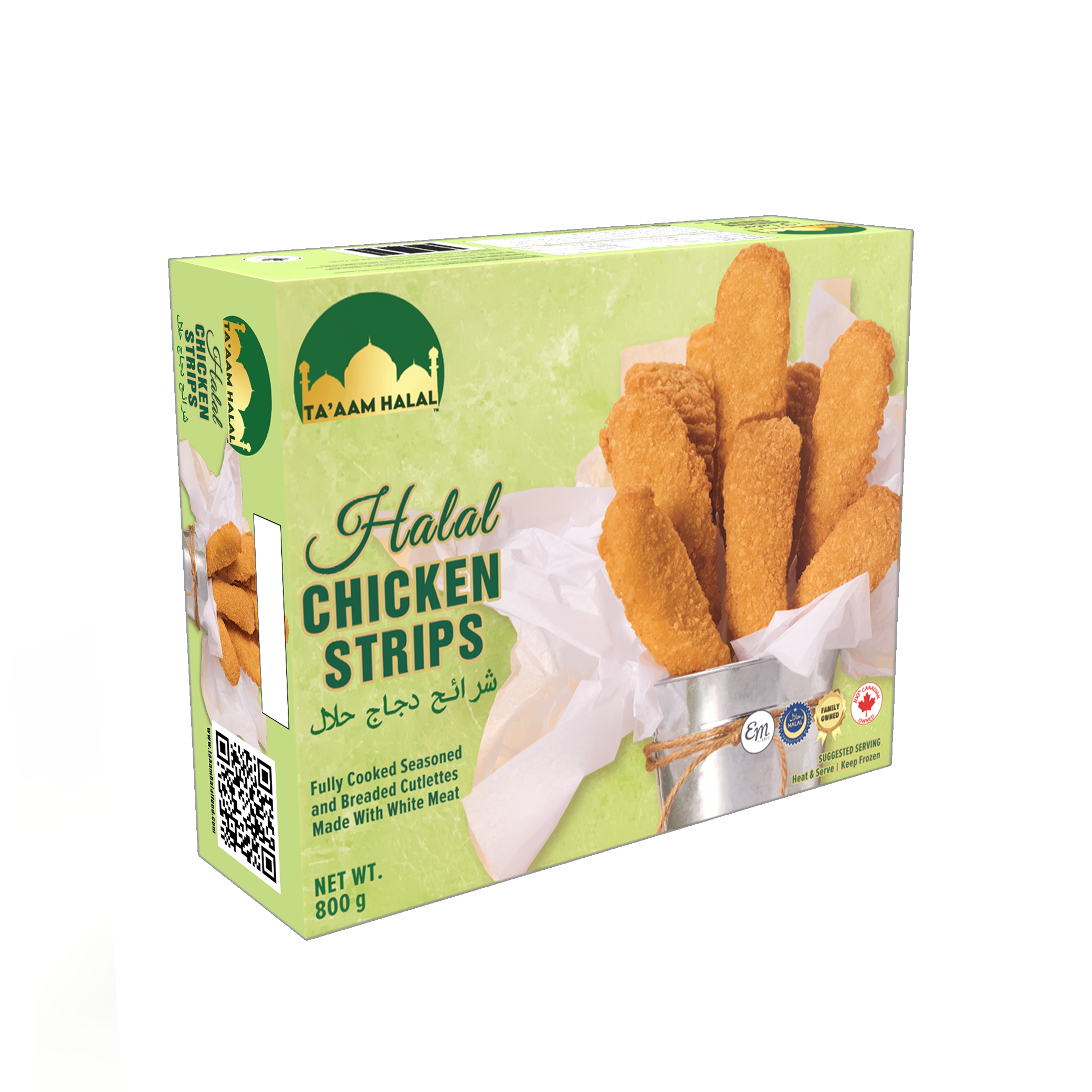 Ta’aam Halal Chicken Strips — right english