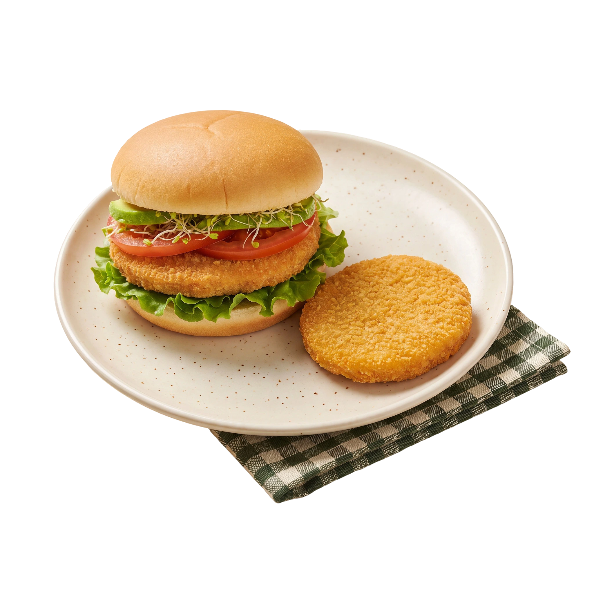 Chicken Burger serving suggestion
