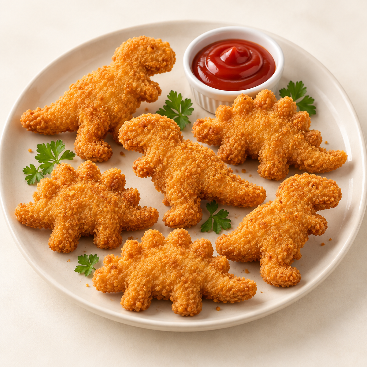 Dino Chicken Nuggets serving suggestion
