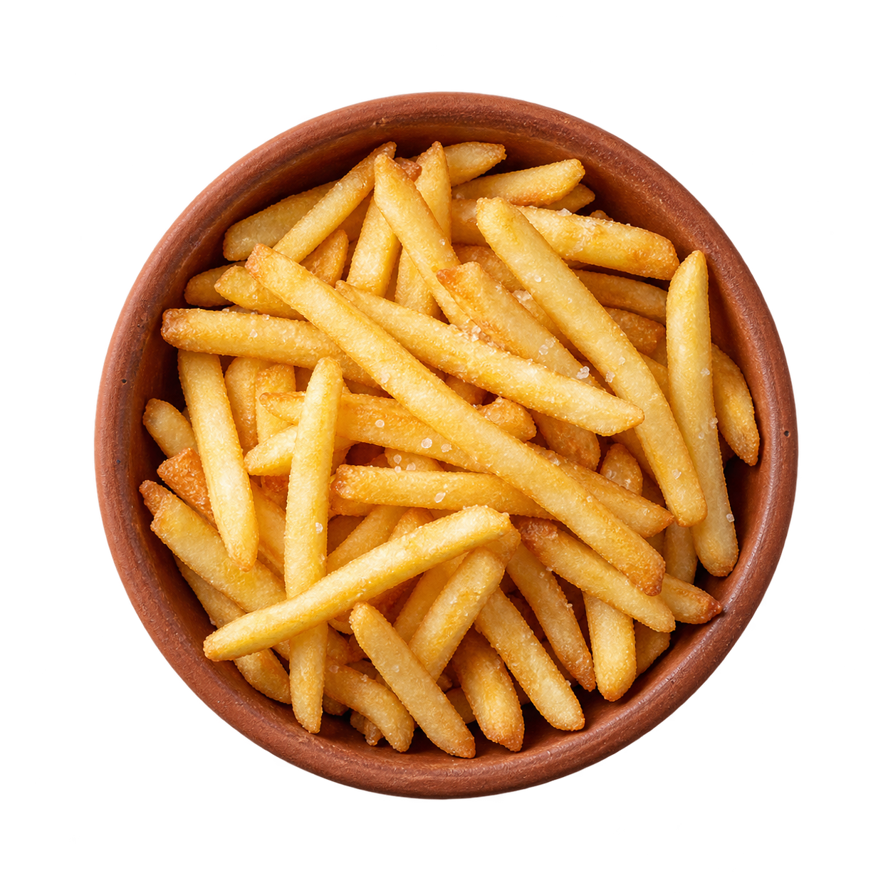 A small bowl of fries